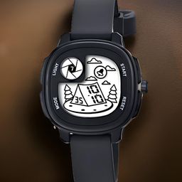 Otage Unisex Kid Patterned Dial & Straps Digital Multi Function Watch Kid-Home-Black-26
