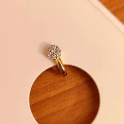 SHREEVARAM Gold-Plated Cubic Zirconia Stud Nosepin-31