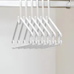 Nayasa 6-Pcs White Strong & Durable Clothe Hangers-49