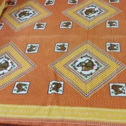 Myntra Elegant Homes Red & Brown Floral 144 TC Queen Cotton Bedsheet with 2 Pillow Covers-image-49