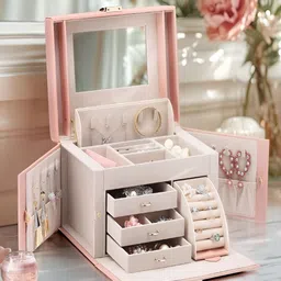 KriShyam Pink Wardrobe Jewellery Organiser-picture-34