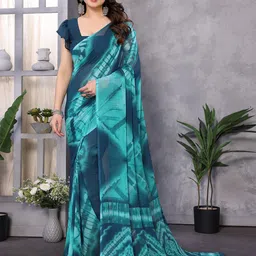 Ambuja International Tie and Dye Pure Georgette Saree-image-69