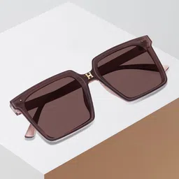 Peter Jones Eyewear Unisex Oversized Sunglasses with UV Protected Lens 58033TBW-Brown-22