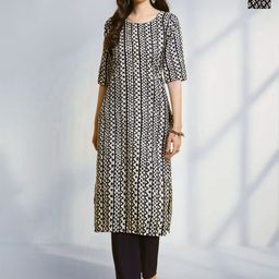 HERE&NOW Women Ethnic Motifs Printed Regular Kurta with Trousers-52