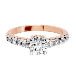 Sparkles Lab Grown Diamond 1.12 Carat Solitaire Diamond Ring 14K ( Ring Size - 5)-image-11