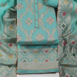 TAVAS Art Silk Unstitched Dress Material-image-34