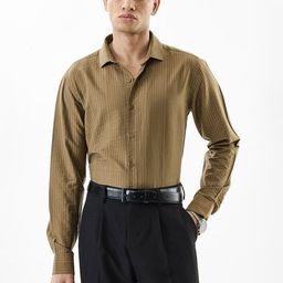 Snitch India Slim Textured Slim Fit Formal Shirt-image-102