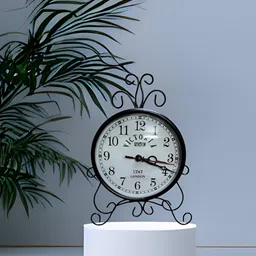 Nutts Black Vintage Table Clock image 3