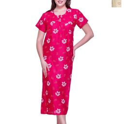 TRUDO Women Pack of 2 Printed Pure Cotton Maxi Nightdress-image-88