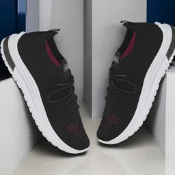 Free Kicks Women Black Mesh Casual Shoes-picture-44
