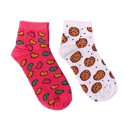 Thela Gaadi Women Pack Of 2 Printed Ankle-Length Socks-26