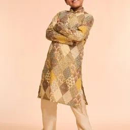 Manyavar Boys Ethnic Motifs Printed Kurta with Pyjama-38