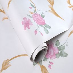AmazingKarts White & Pink Floral Printed Waterproof Self-Adhesive Wall Sticker-image-87