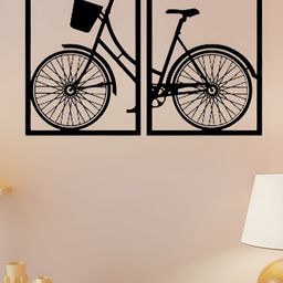 STASH HOUSE Black 2 Pieces Bicycle Wooden Wall Art-54