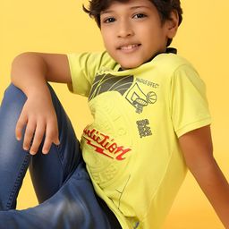 V-Mart Boys Typography Printed Round Neck Cotton T-Shirt-image-69