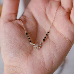 Anouk Gold-Plated Artificial Stones and Beads Mangalsutra image 5