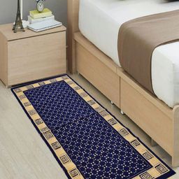 RRC Beige & Blue Printed Anti Skid Bed Runner-image-55