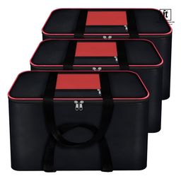 Fashion Throw Red 3 Piece Reusable Handbag Organisers-picture-17
