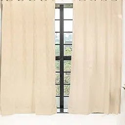 Parda Online Beige Black Out Window Curtain-14