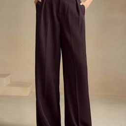 Chemistry Women Relaxed Straight Leg High-Rise Pleated Trousers-image-19