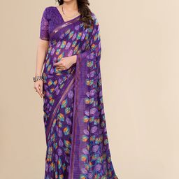 Moda Rapido Purple Poly Georgette Embellished Sarees-picture-40