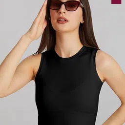 SHAHVEER CREATION Women Pack of 2 Ribbed Cotton Fitted Crop Top-image-51