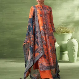 SAUNDH Ethnic Motifs Printed Unstitched Dress Material-image-37