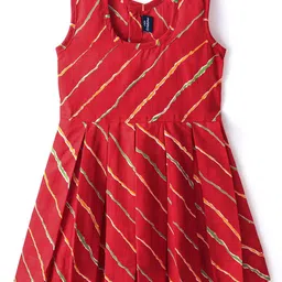 JAV CREATIONS Girls Striped Cotton Fit & Flare Dress-image-77