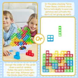 venimall Tetra Tower Game 16 Pcs Stack Tower, Swing Stack High Child Balance image 2
