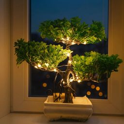 Led artificial tree for home décor living room décor , gift item fake plant Bonsai Wild Artificial Plant with Pot-image-66