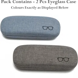 store2508 Pack of 2 Unisex Hard Shell Protective Case for Eyewear Spectacles Eyeglasses Mullti Color Car Sunglass Clip Holder image 2