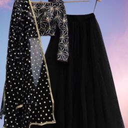 Self Design Semi Stitched Lehenga Choli-image-3