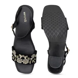 SHRIVAS BY ARCHITA MEHTA Ethnic Embellished Block Heels With Buckles image 5