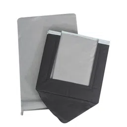 prettykrafts Set Of 2 Grey Solid Foldable Rectangle Shirt Stacker Organisers image 2