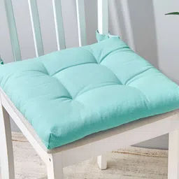 Home Centre Green Cotton Square Chair Pad-image-19