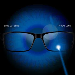 CRIBA Unisex Clear Lens & Black Square Sunglasses with UV Protected Lens MODEL 517_BC_CR-Clear image 4