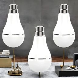 Charging Bulb 9W LED 1200mAh battery 4 hrs emergency light Pack of 3 bulbRE351 4 hrs Bulb Emergency Light-image-59