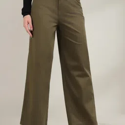 Xpose Women Comfort Straight Fit High-Rise Wide Leg Trousers-image-35