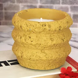 TIED RIBBONS Yellow & White Gardenia Scented 14-16 Hours Burn Time Candle-97