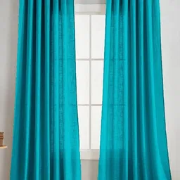 HOMEMONDE Blue 2 Pieces Cotton Door Curtain-image-89