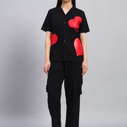 GRIFFEL Printed Pure Cotton T-Shirt & Trousers Co-Ords-image-13