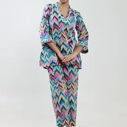 BUTA BUTI Printed Tunic & Trousers Co-Ord Set-image-84
