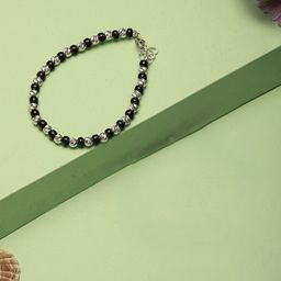 SARAF SILVERETZ Kids 925 Sterling Silver Plated Artificial Beads Studded Charm Bracelet-14