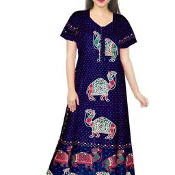 AAKARSHANA CREATION Women Printed Cotton Nightdress-picture-32