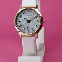 VIRAKTI Women Brass Dial & Leather Straps Analogue Watch F-74-WHITE-P-image-20