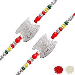 MEIRA JEWELLERY Set Of 2 Rakhi Greeting Card & Roli Chawal-image-69