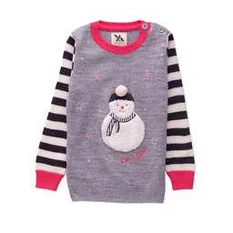 Yellow Apple Kids Quirky Pullover with Embroidered Detail-image-35