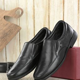 Franco Leone Men Solid Leather Round Toe Formal Loafers-image-98