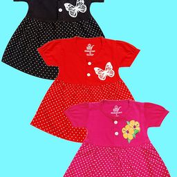 KidzzCart Polka Dot Print Fit & Flare Dress-image-48