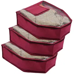 Kuber Industries Maroon Set of 3 Regular Multi-Utility Organisers-15